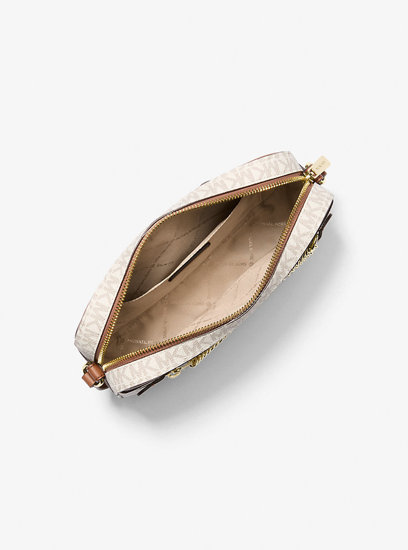 Bandolera Jet Set Vanille con cremallera exterior