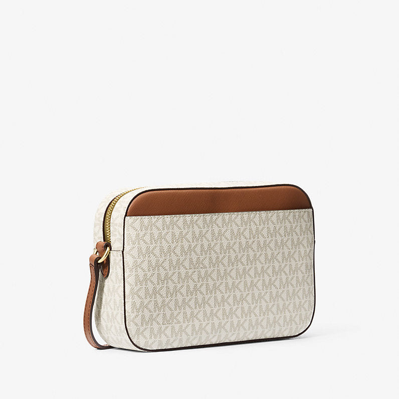 Bandolera Jet Set Vanille con cremallera exterior