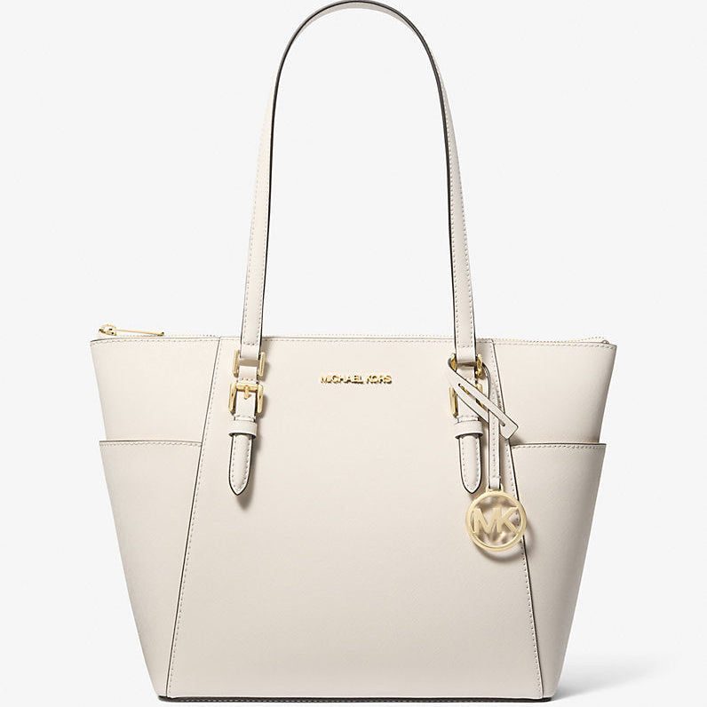Bolso Tote Charlotte Large Cream piel de Saffiano