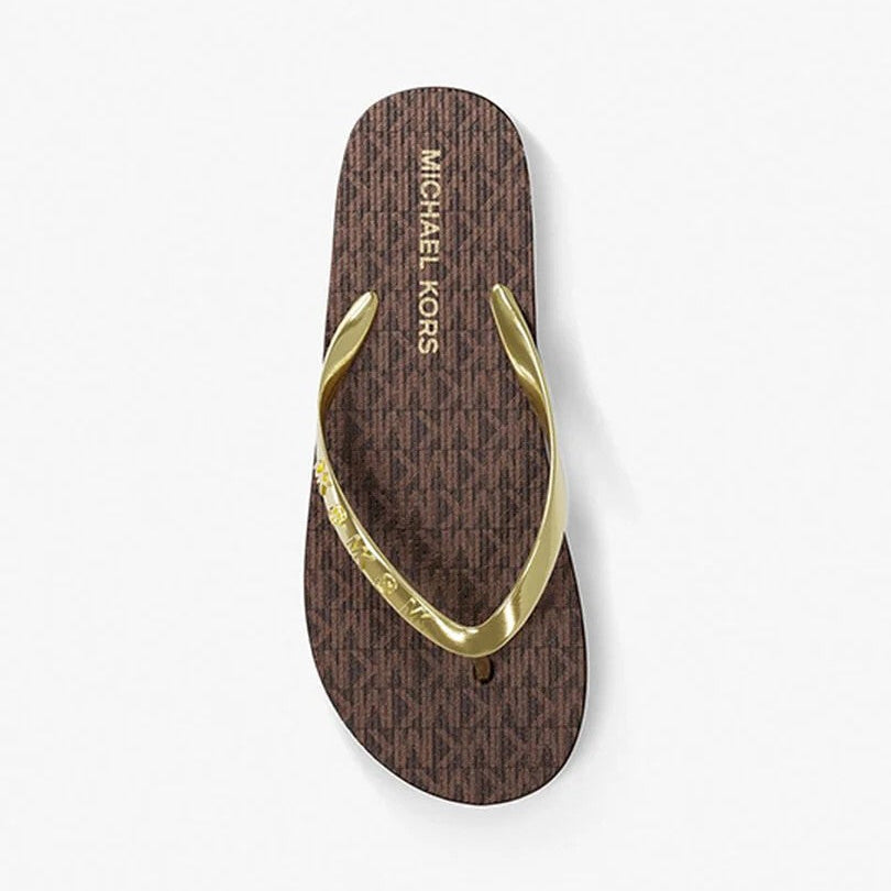 Chancla Signature Logo Flip Flop Brown