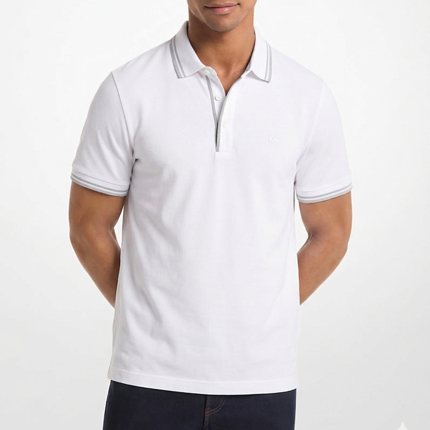 Polo Greenwich de algodón blanco