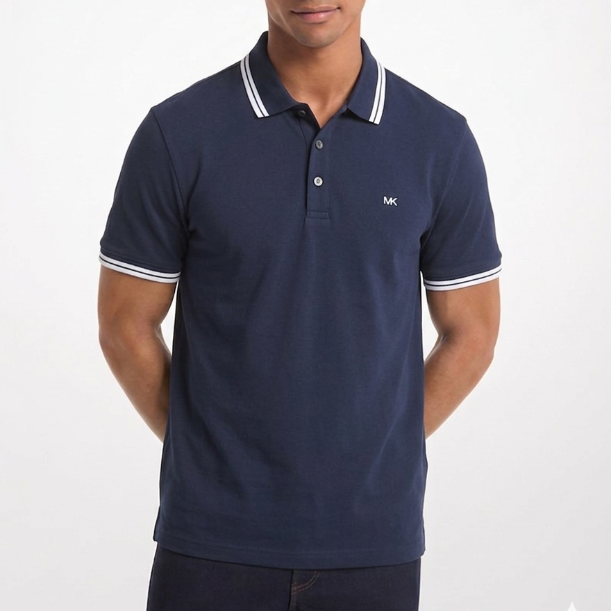 Polo Greenwich de algodón azul midnight