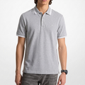 Polo Greenwich de algodón gris jaspeasdo