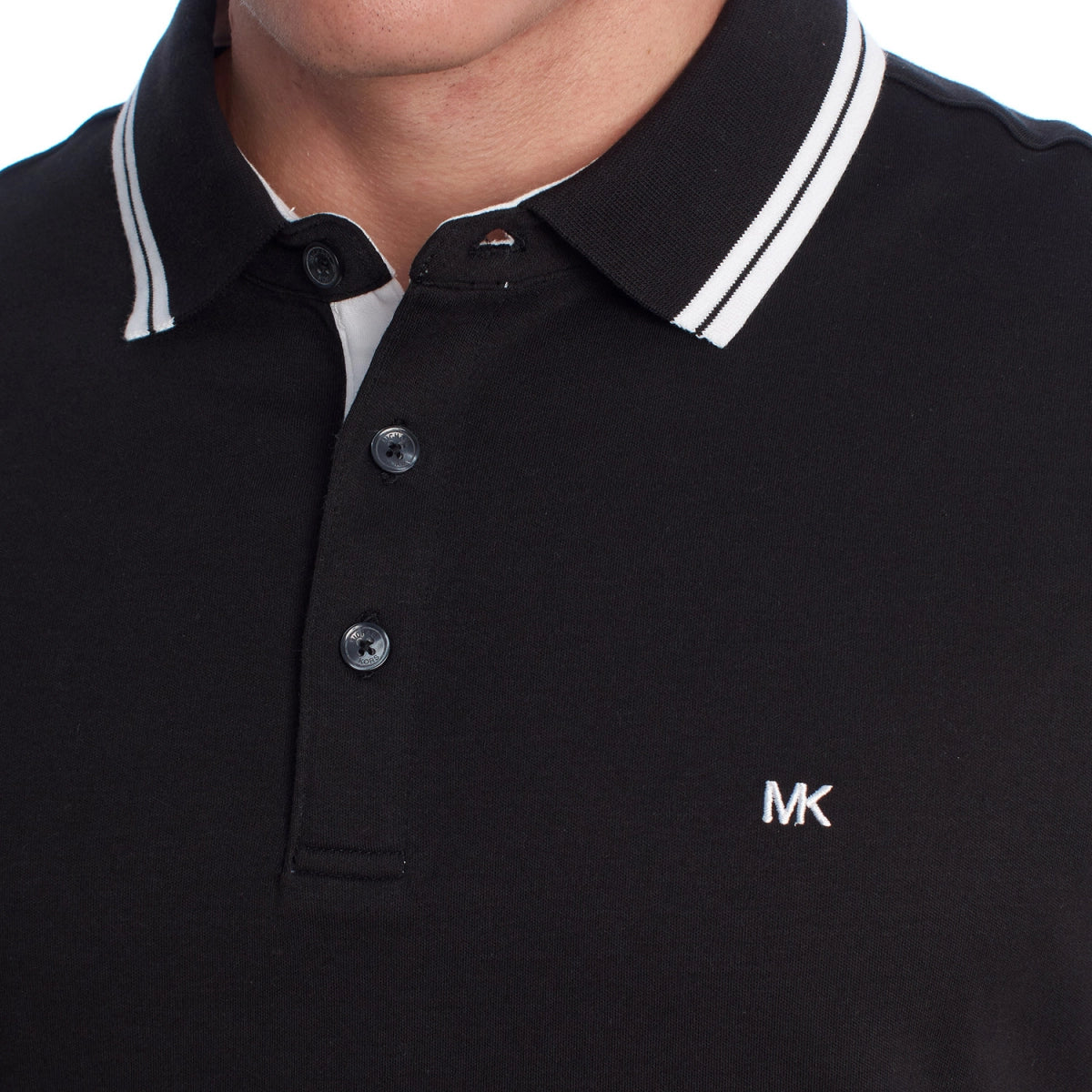 Polo Greenwich de algodón negro