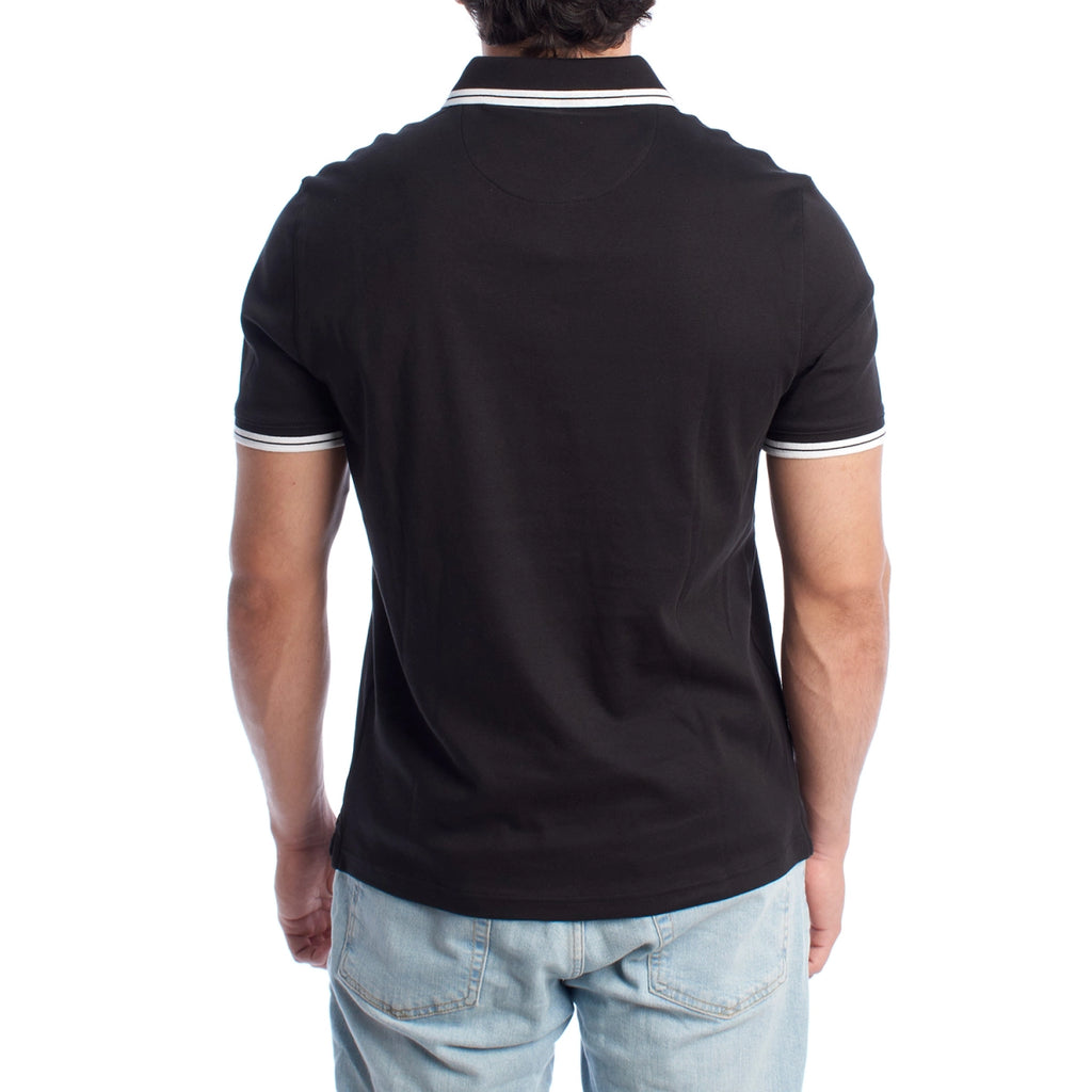 Polo Greenwich de algodón negro