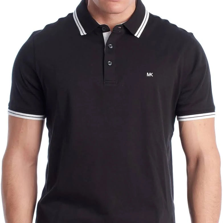 Polo Greenwich de algodón negro